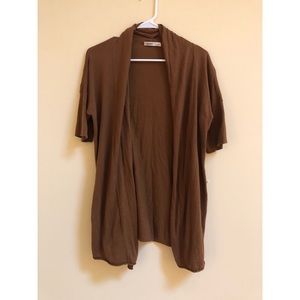 🍂 rusty brown waterfall short sleeve cardigan 🍂